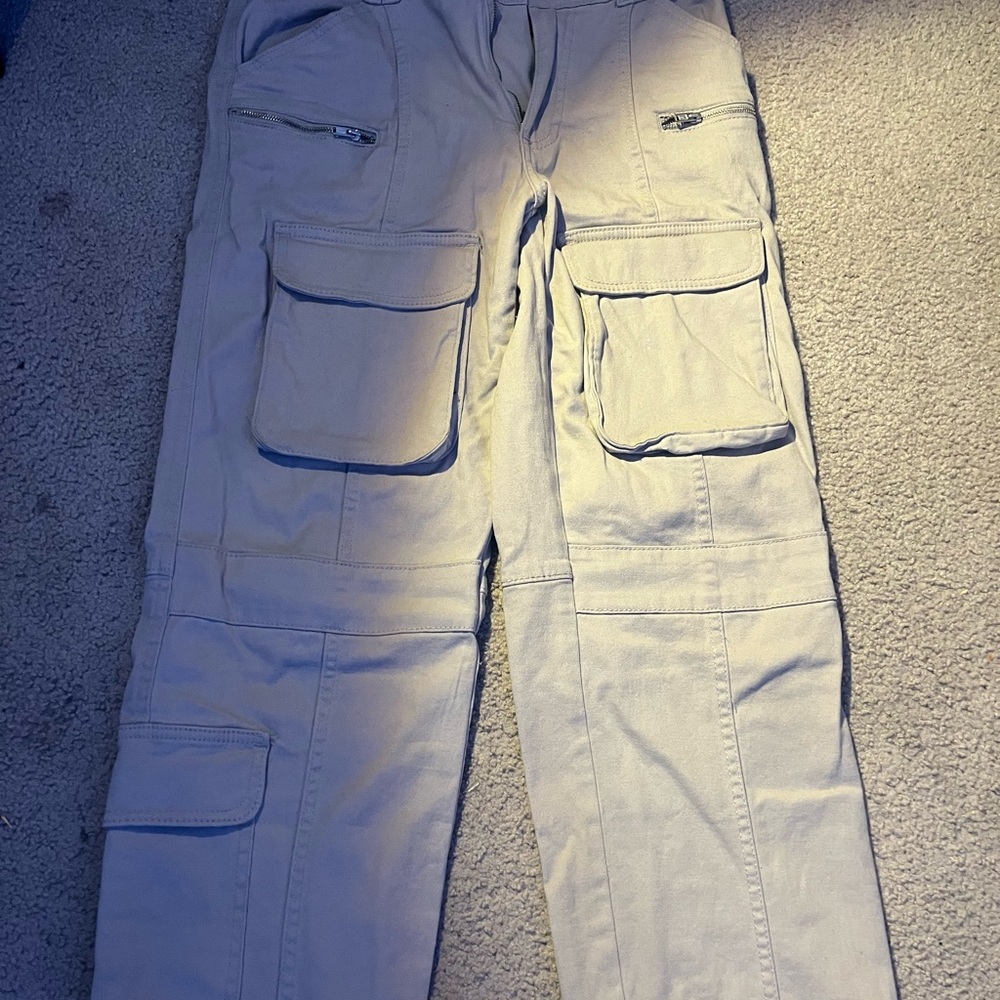 Men's Beige Cargo Pants
